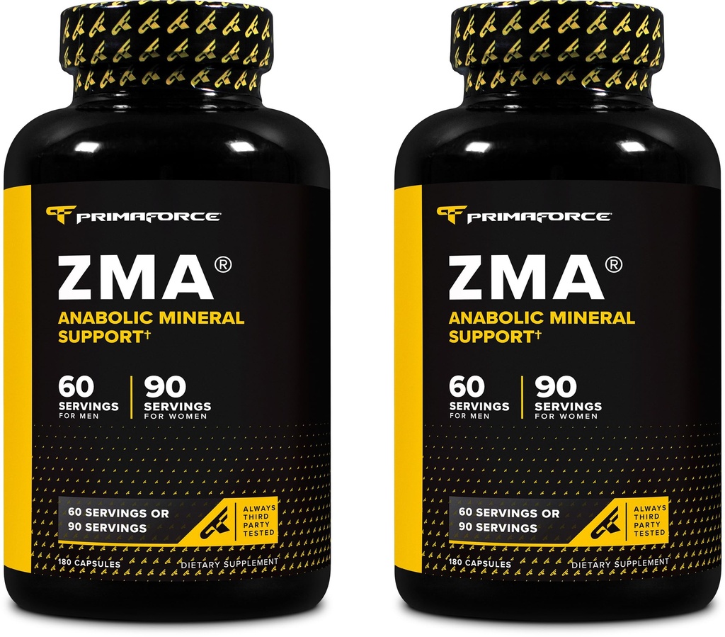 Primaforce ZMA Dietary Supplement, 180 Capsules (Pack of 2)