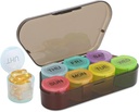 NatureTouch Weekly Pill Organizer, BPA Free Medicine Organizer Regenboog 7 dagen pil Box, Daily Portable Pill Conatainer voor pillen/Vitamine/Vish Oil/Supplements [Laatste versie],Black