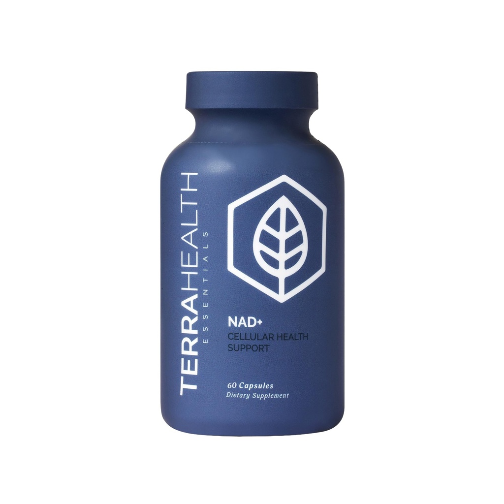 Terra Health Essentials NAD+ - Cellulaire Energie, Metabole Reparatie, Gezonde Veroudering van het Hart, Hersenen & Spier - Alle Natuurlijke, 30 Dagen Levering