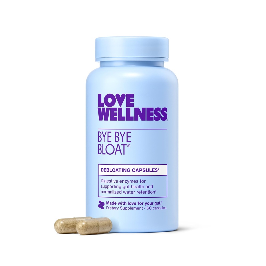 Liefde Wellness Bye Bloat Verteringsenzymen voor snelle acting Bloating Relief voor vrouwen 