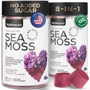Multiminerale Sea Moss Gummies 3000 Mg met Probiotic, Bladderwrack, Black Seed Oil, Ashwagandha, Burdock Root (2 Pack) - Irish Seamoss for Immunity, Thyroid and Gut Health - Vegan, Sugar Free