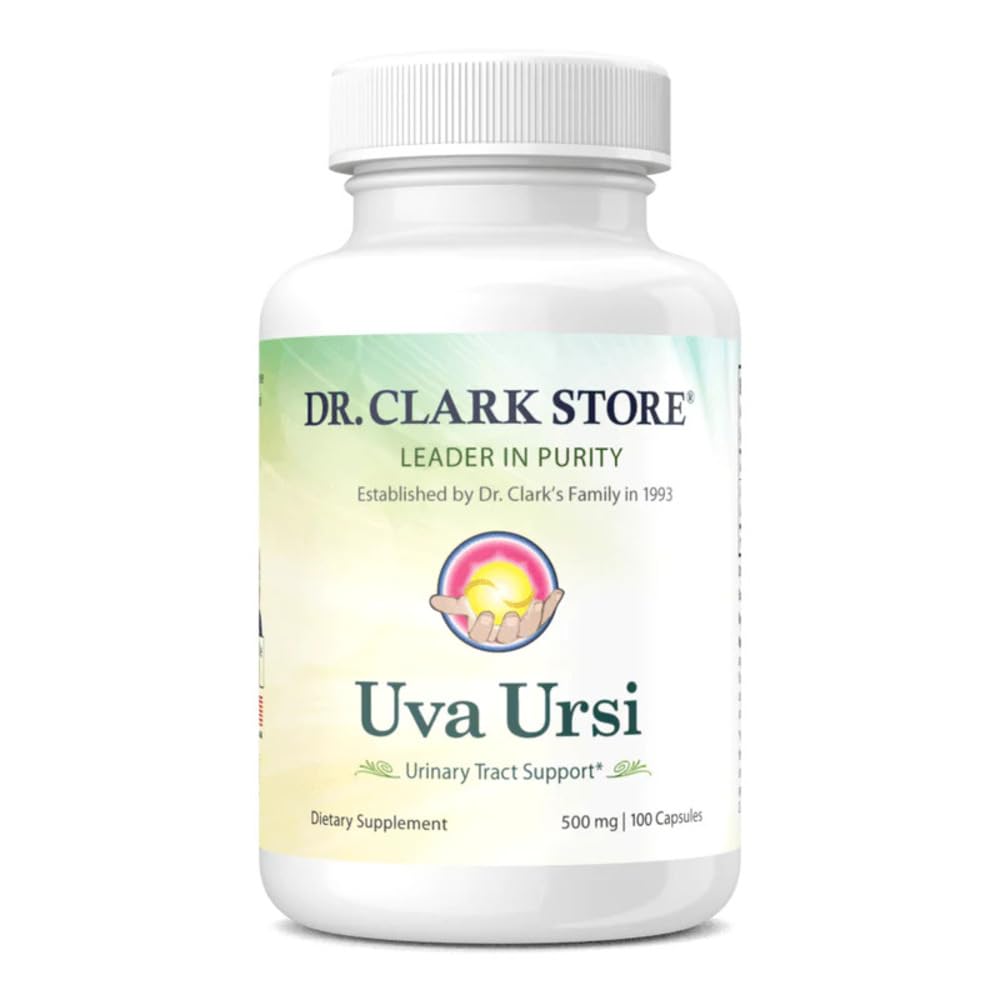 Dr Clark Store Uva Ursi Urinaire Tract Ondersteuning - 500 Mg, 100 Vegan supplementen, Immune Booster