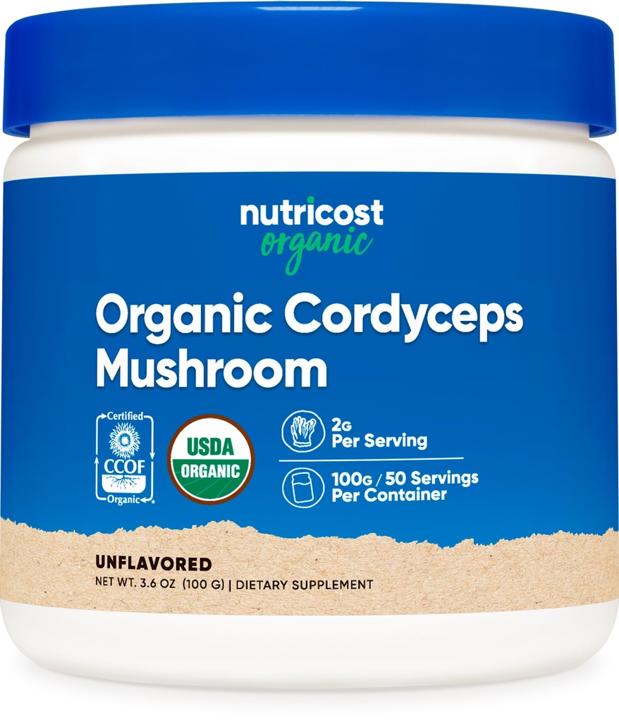 Nutricost Biologische Cordyceps Poeder 100 Gram - USDA Certified Organic, Non-GMO, Glutenvrij
