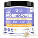 NATUUR TARGET Probiotica voor honden - Honden Probiotica, Plus Prebiotica, Digestieve Enzymen, Vezel, Ondersteuning Gut, Immune Health, 6 Miljard CFU Honden Probiotische Poeder, Relieve diarree, Losse Stool, 90 scoops