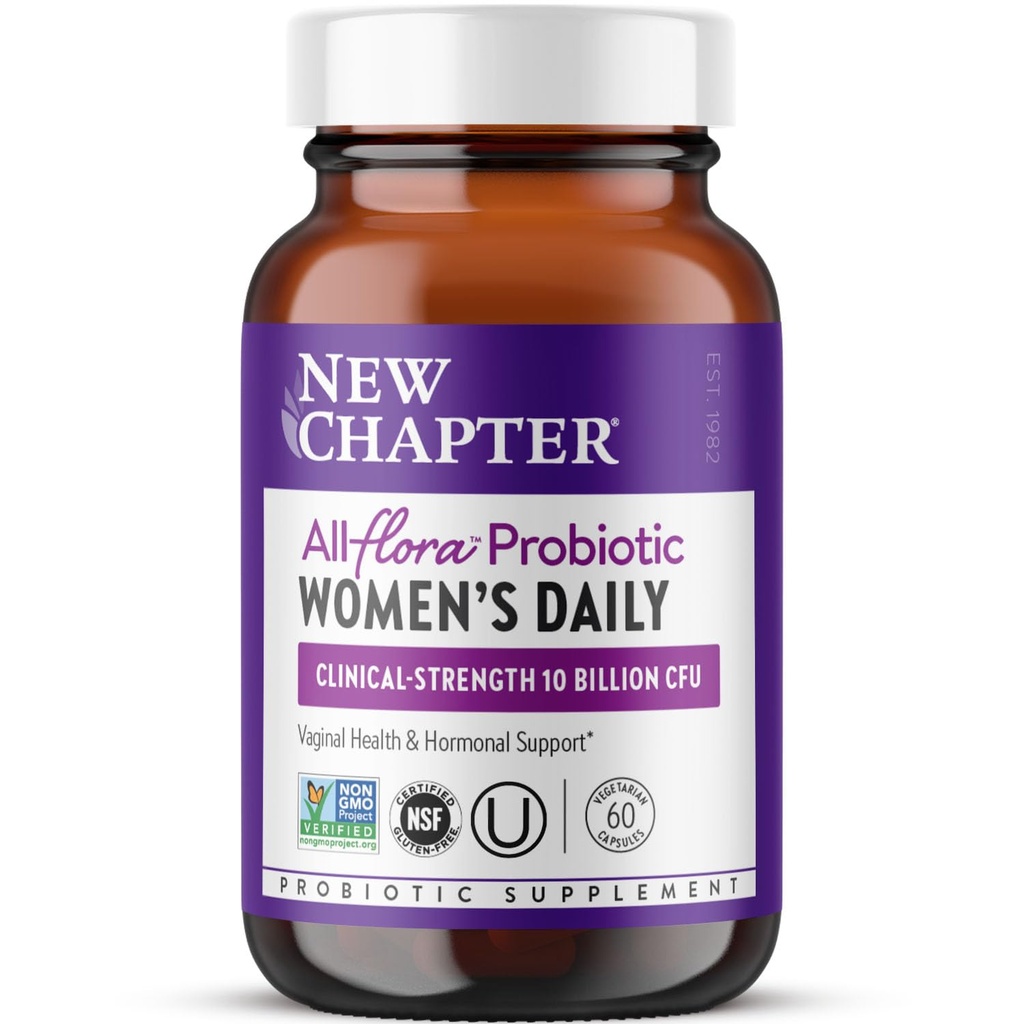Nieuw hoofdstuk Probiotica voor vrouwen - 60 ct (2 maanden Supply), Vrouwen Dagelijkse Probiotica met Prebiotica en Probiotica voor Vaginale Gezondheid & Chaste Boom voor Hormonale Ondersteuning, 100% Vegetarische, Niet-GMO