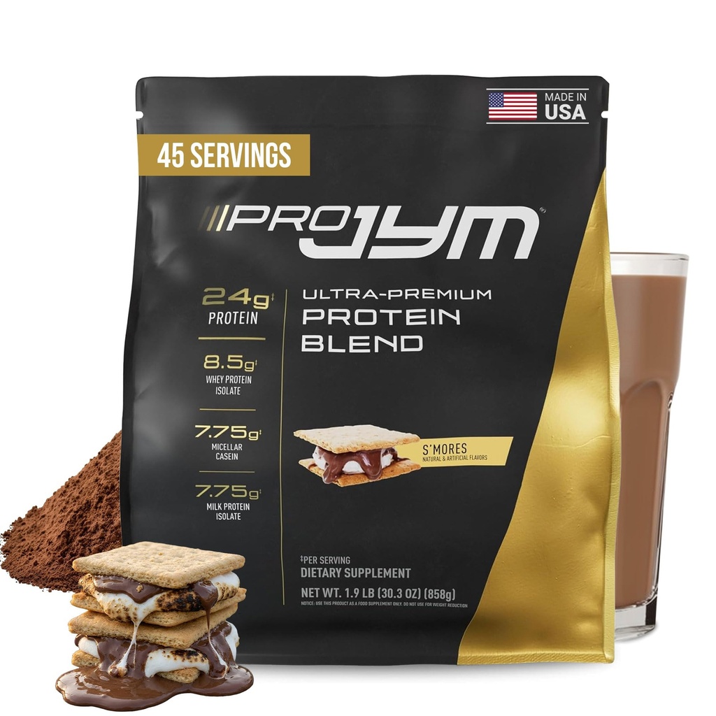 Pro JYM S'Mores Protein Powder - Wei Protein Isolaten, Caseïne, & Milk Protein, Lean Muscle Building for Men & Women, JYM Supplement Science, 45 Servers