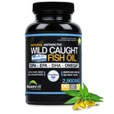 Triple Strength Fish Oil- Ultra Pure Wild Caught Omega 3 DPA Fish Oil - 2900 mg Omega-3-90 SoftGels - with DPA, EPA & DHA - Non-GMO, Maximum Strength Burp-Free, Vanilla Flavor