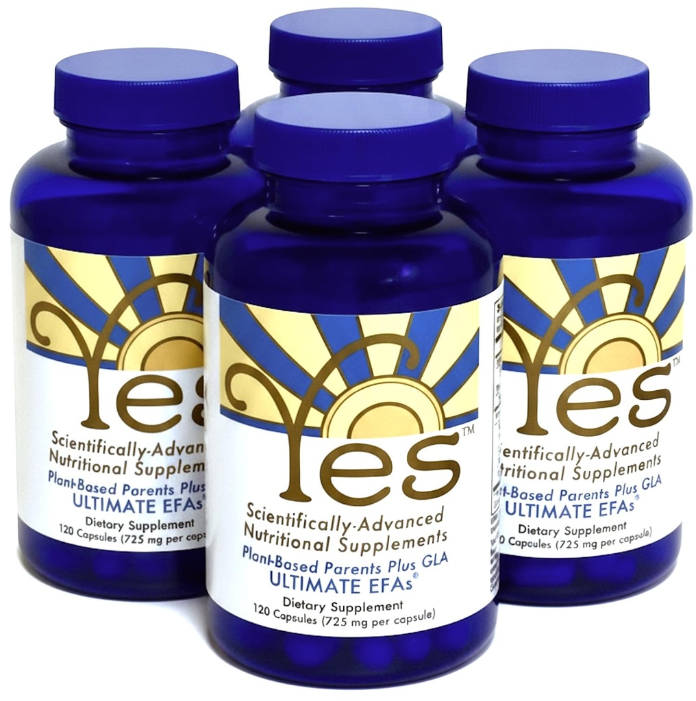 Visolie Omega 3 Supplementen Alternatief-YES Omega 3 & 6 Vetzuur - Burpless, Plant Based - DHA, EPA, SDA - Cholesterol, Hart, Huid, Energie, Ogen, Immuniteit Ondersteuning door JA (4 x 120 Gel caps)