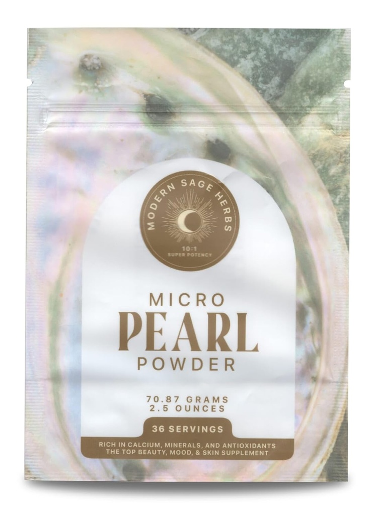 2.5oz Pure Pearl Poeder 10:1 Super Geconcentreerd Extract. Supplement voor Collageen, Anti-Aging en Antioxidant productie. Ondersteunt Skin, Eyes, Nails, Radiant Beauty van Modern Sage Herbs.