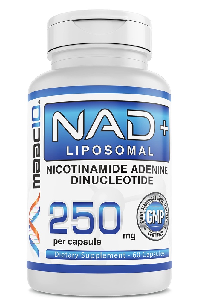MAAC10 Supplément Liposomique NAD 500mg Servant (2x250mg Capsules) Dinucléotide d'adénine de Nicotinamide