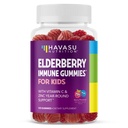 Vlierbessen Gummies voor kinderen met zink en vitamine C - Immune Support Supplement voor kinderen - 120 Tel, Vegan, Berry Flavor - Handige dagelijkse verdediging met antioxidanten en essentiële voedingsstoffen