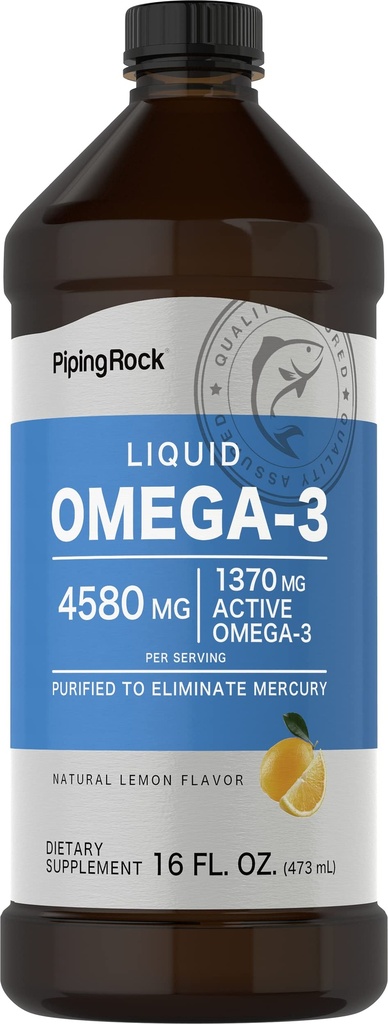 Piping Rock Omega 3 Visolie Liquid Supplement 