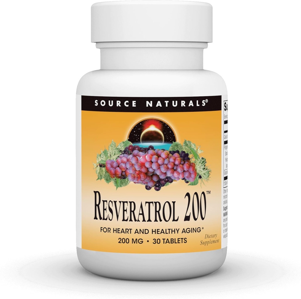Bron Naturals Resveratrol, voor hart- en gezonde veroudering* 200 mg - 30 tabletten