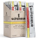Superieur Electrolyte Powder Packets- Vegan Electrolyte Powder w/Sea Minerals- Keto Friendly, Non-OGM, Zero Sugar Electrolyte Supplement-Boire sportive saine-Lémonade Strawberry (14 Packets)