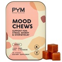 PYM Berry Mood Kauwt Ondersteuning voor stress, zorgen & Overweldigen, 20 Graaf 130mg GABA, 90mg L-Theanine 