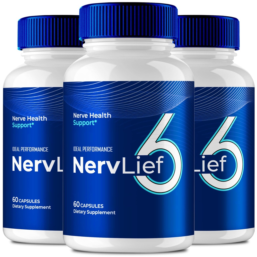NervLief 6 Capsules, Official NervLief 6 Advanced Nerve Health Supplement Pills - Maximum Strength, All Natural Healthy Circulation & Stable Levels, NervLief6 Nerve Support Reviews (3 Pack)