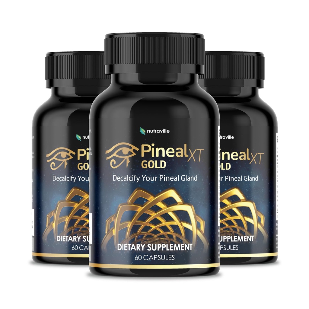 Pineal XT Gold - Pineal Gland Supplement - Third Eye Awakening - Focus and Memory Supplement for Brain - 7 Powerful Ingredients Decalcify, Detox, and Activate Your Pineal Gland, 60 Count