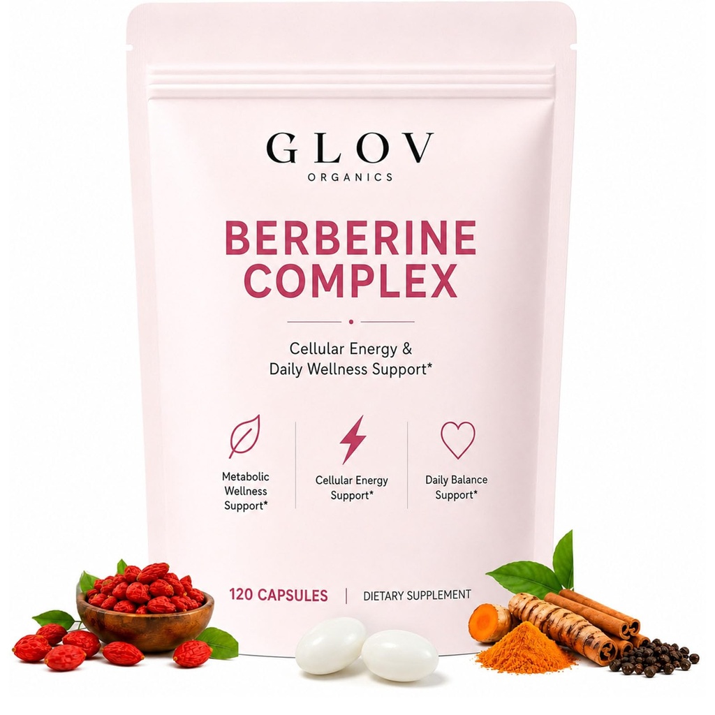 Glov Berberine Complex, Cellular Energy & Metabolism Support, 120 Capsules
