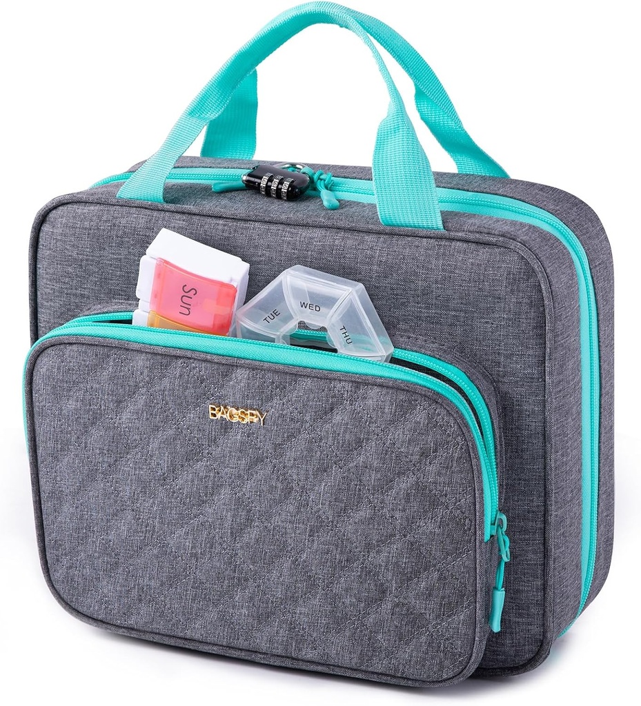 BAGSFY Medicine Bag for Traveling, Pill Bottle Organizer Storage, Large Medication Travel Case, Pillen Box voor Vitamine, Eerste Hulp Kit Bags Lege.