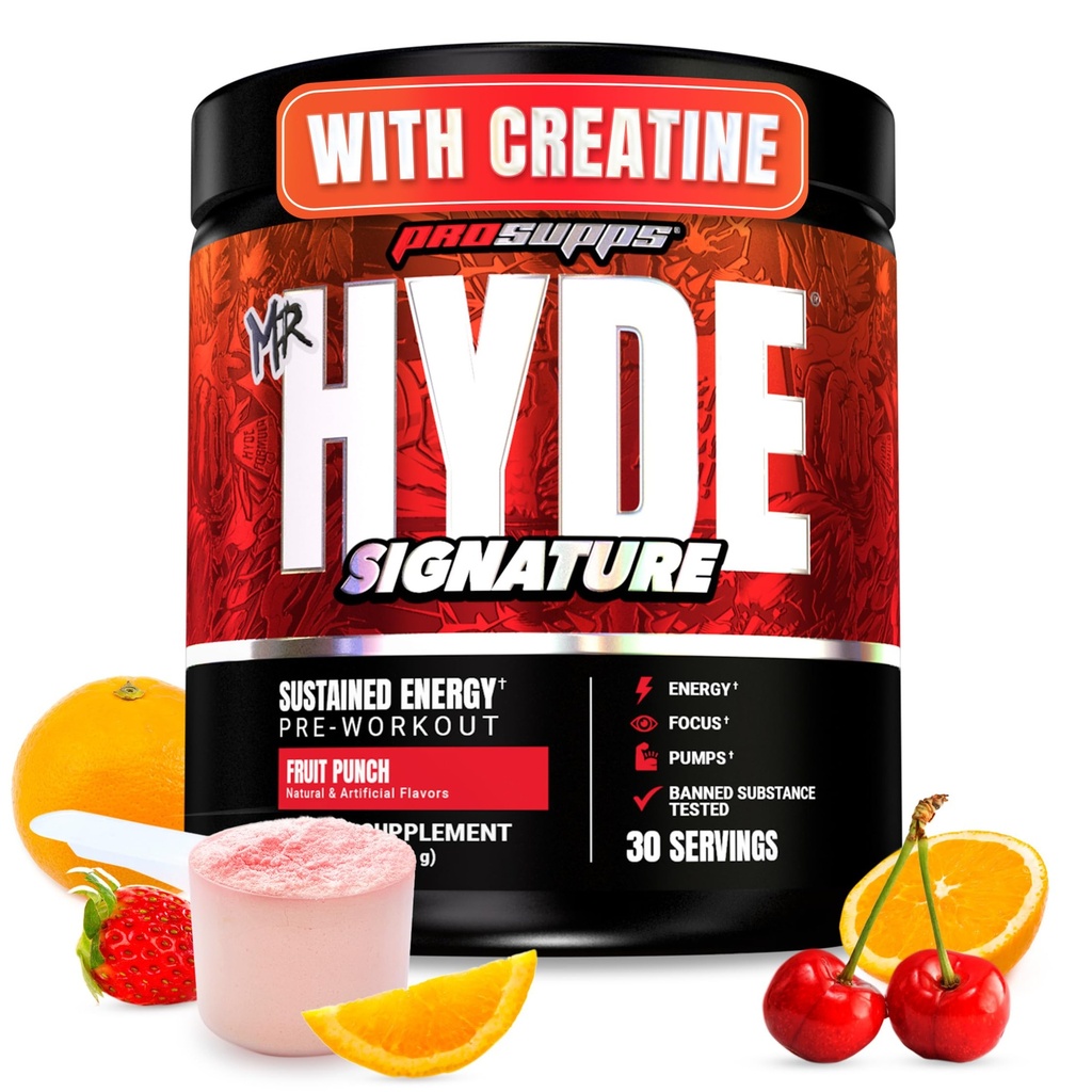PROSUPPS de heer Hyde handtekening pre workout poeder met Creatine, Beta Alanine & Cafeïne - Performance, Energy & Endurance - Clean Fitness & Gym Supplements for Men & Women (Fruit Punch, 30 Servers)