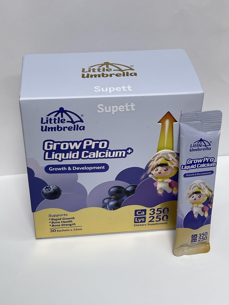 Organic Growth Support Supplement for Kids & Teens, Calcium, Lysine, Magnesium, Zinc, Vitamin D3 & K2, Bone Health & Daily Nutrition, Easy-to-Absorb Liquid Sticks, No Sugar, Blueberry Yogurt Flavor