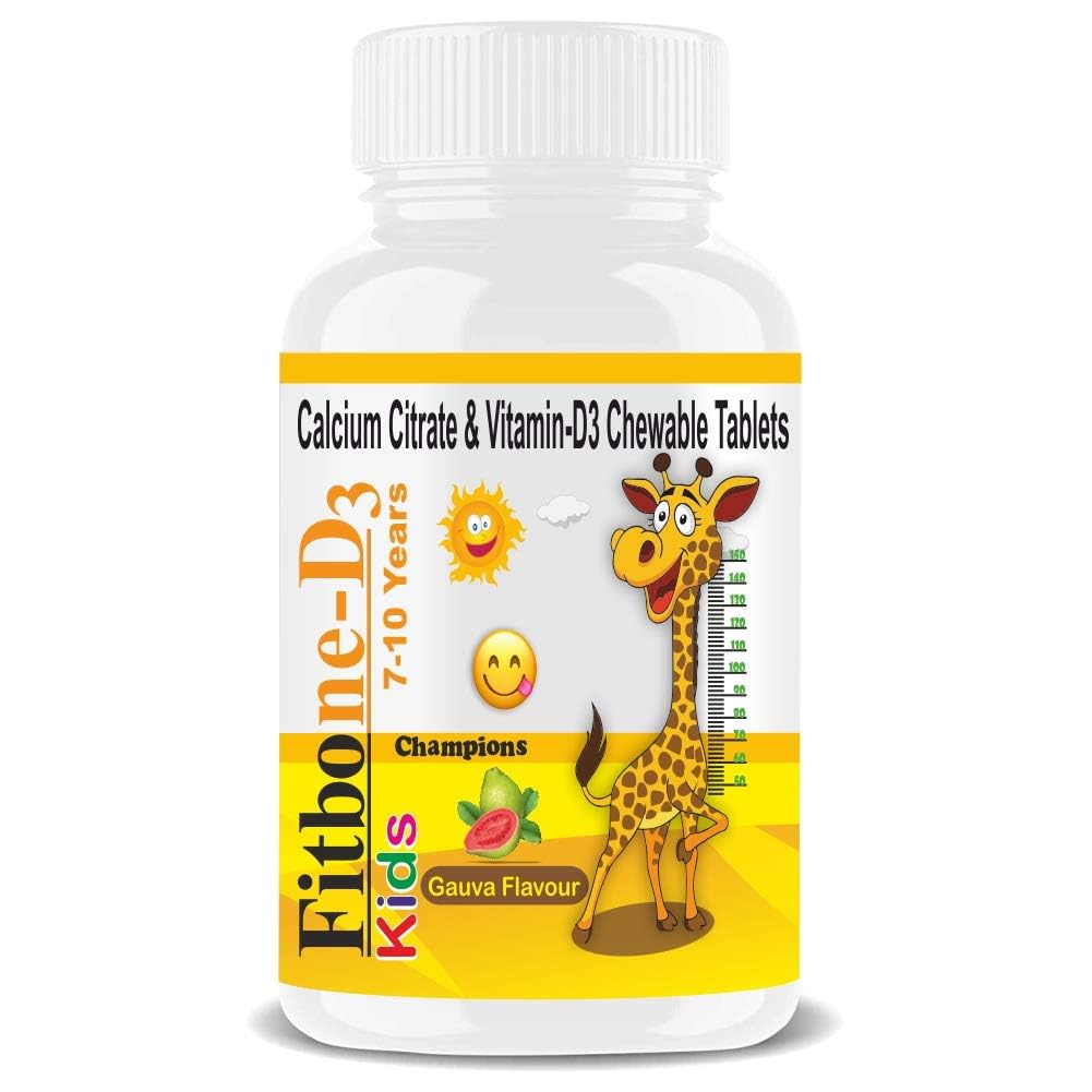 SENTA Well-C Calcium for Kids with Vitamin D (as d3) B12, C, Magnesium & Zinc Multivitamin Supplement for Strong Bone Health | Immunity | Height 60 Chewable Calcium Tablets (10-16 Years)