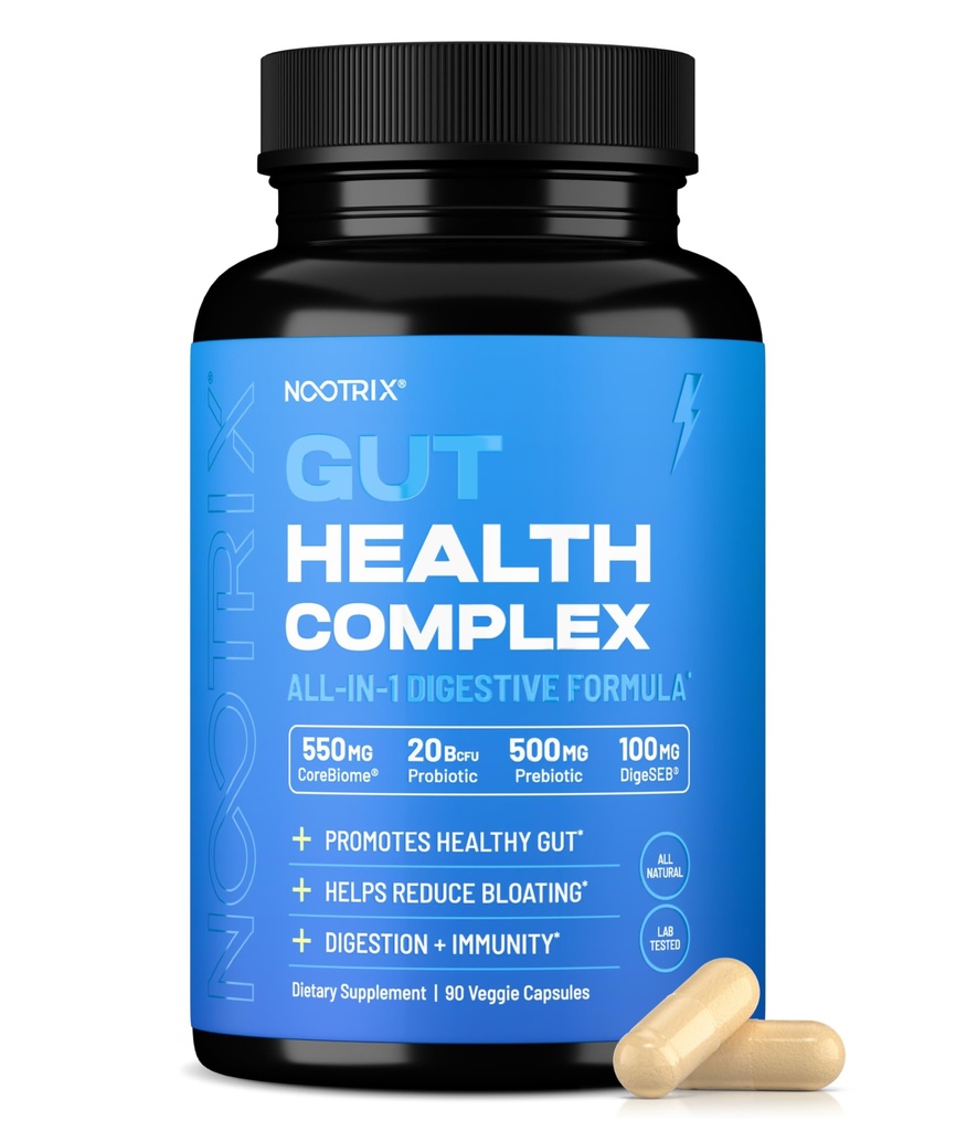 Nootrix Gut Protégez et restaurez le supplément de probiotiques pour la santé des Guts, le nettoyage des colonies et le soulagement des ballonnements.
