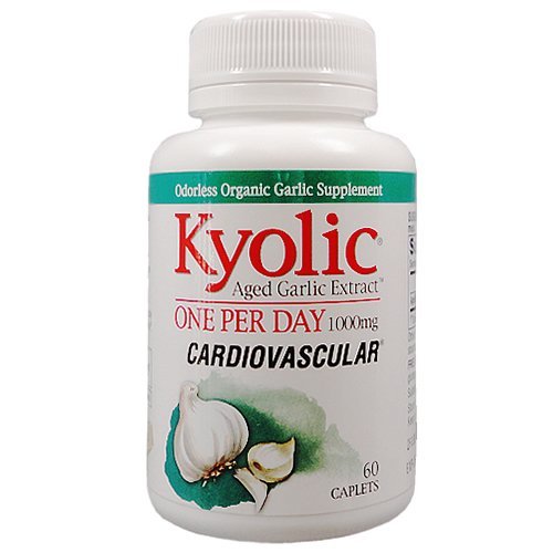 Kyolic Aged Knoflook Extract 1 per dag, 60 Caplets, 1000 mg, uit Wakunaga