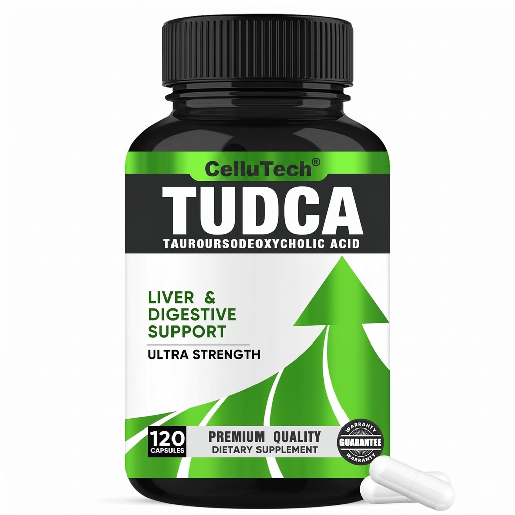 TUDCA Supplement 2000mg per Serving - Supports Liver Health, Bile Flow, Gallbladder & Digestive Wellness, Detox, Fat Metabolism - Non-GMO, Gluten-Free- 120 Capsules