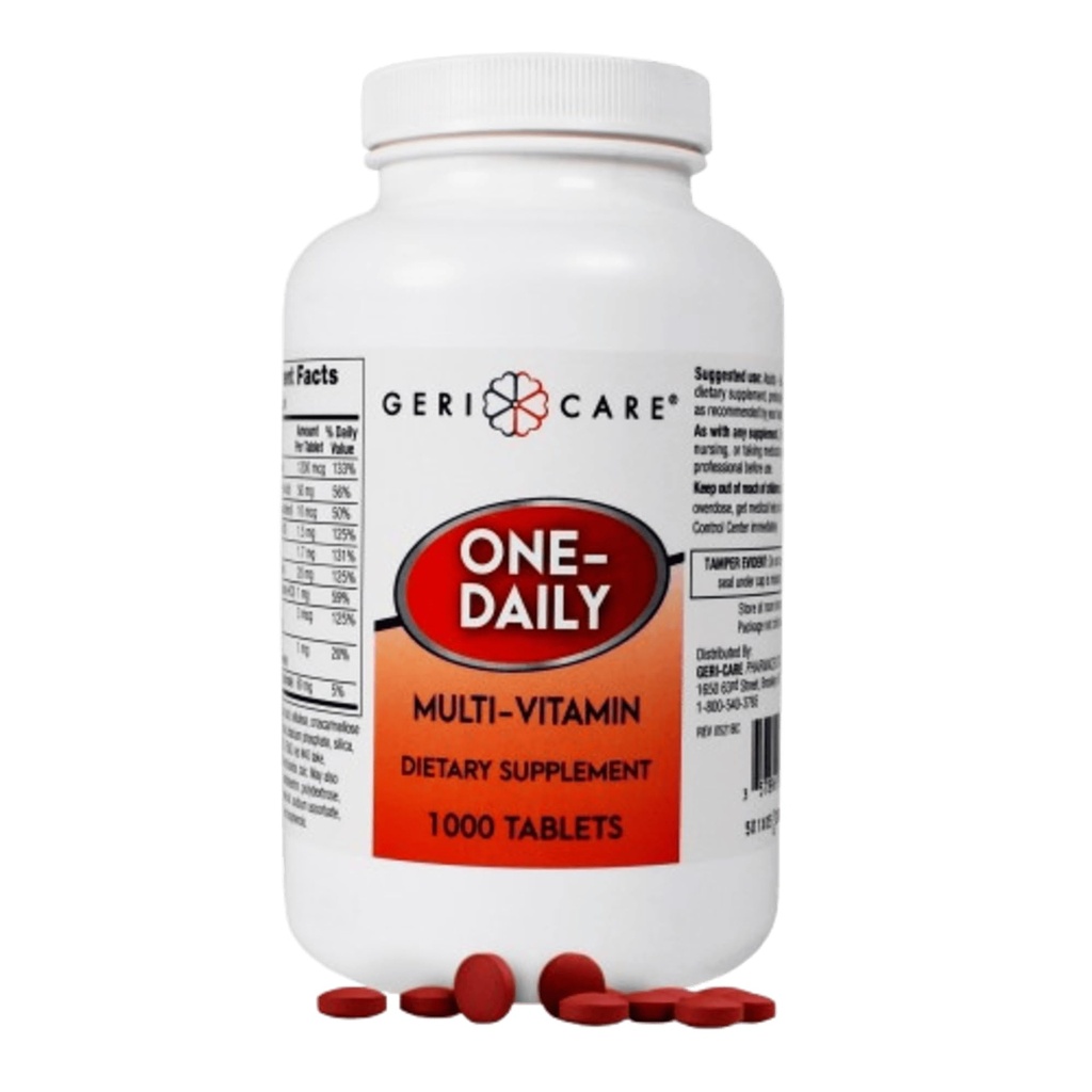 GeriCare One-Daily Multi-Vitamin Tablets Dieet Supplement, 1000 Telling (pakket van 1)