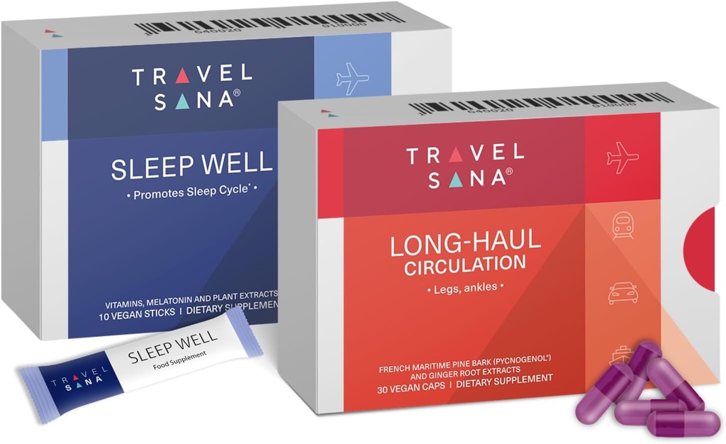 Long-haul Circulatie (30 Vegan Caps) + Slaapwel (10 Sticks)