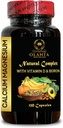 Calcium Magnesium Complex - Supplement voor ondersteuning spier, Mangaan citraat, Glutenvrij, Non GMO, Hoge Absorptie, Magnesium Supplement, Bot en zenuw gezondheid Ondersteuning - 1 Fles 120 Capsules