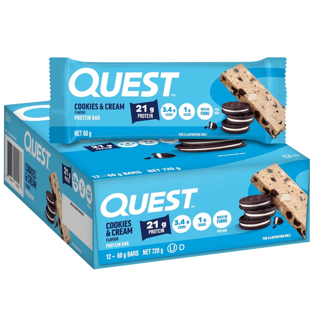 Quest Nutrition Protein Bars - 12 Bars (Cookies and Cream)