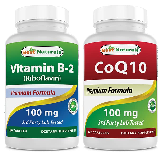 Best Naturals Vitamine B2 (Riboflavine) 100 mg & COQ10 100 mg