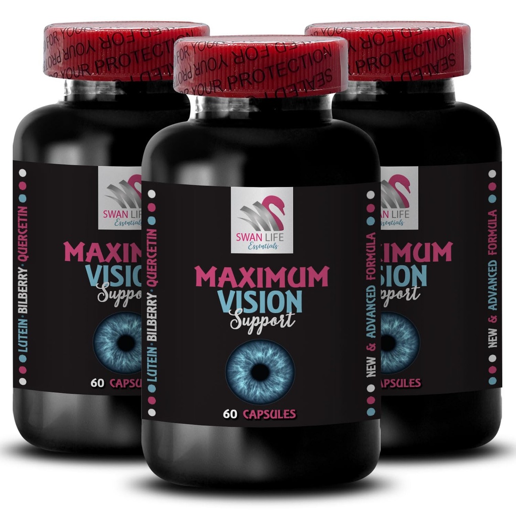 Pure sightlines - EYE VISION SUPPLEMENT - Clearer scenes, Vision strength, Focus boost, Eye clarity, Clearer details, Lens support, Crisp sightlines, Sharp focus, Focus enhancer 3 Bottle 180 Capsules