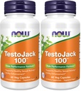 NOW Supplementen, TestoJackTM 100 met LJ100®, een krachtig gestandaardiseerd Extract van Tongkat Ali (Eurycoma longifolia), Tribulus en ZMA®, 60 Veg Capsules (verpakking van 2)