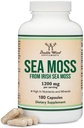 Irish Sea Moss Capsules, More Potent Than Sea Moss Gel Extract (180 Count, 1200mg per Serving) (van Wildcrafted en Raw Chondrus Crispus) Nutrient Rich Superfood High in Minerals by Double Wood