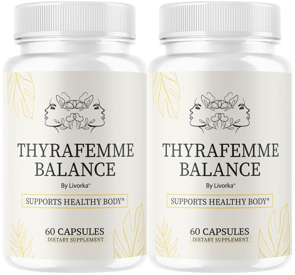 (2 Pack) ThyraFemme Balance - Official Thyrafemme Balance Supplement Capsules New Advanced Formula, ThyraFemmeBalance Daily Natural Support Premium Female Health & Wellness, 120 Capsules for 2 Months
