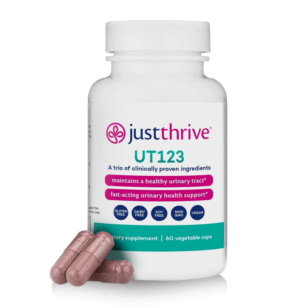 Just Thrive UT123 - Ondersteunt urinetrek gezondheid voor vrouwen - gemaakt met Cranberry, 60 capsules