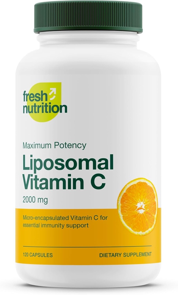 Verse voeding Liposomale vitamine C - 2000mg DNA Geverifieerd & Potent VIT C (van ascorbinezuur)