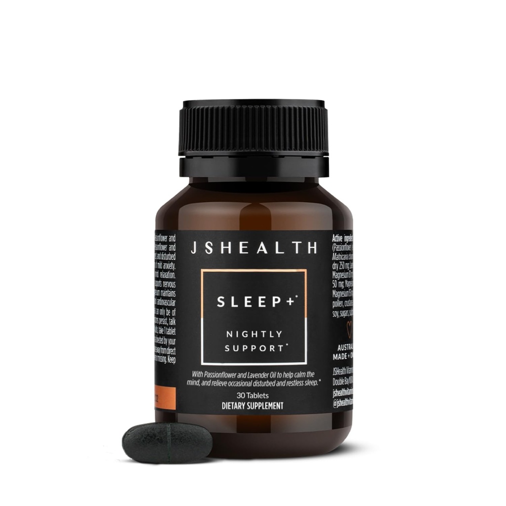 JSHealth Sleep Aid with Magnesium, Lavender & Passionflower - Sleep Supplement for Adults - Non-Drowsy Supplement Calms Body & Mind, 30 Capsules