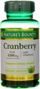 Nature's Bounty Cranberry Fruit 4200 mg, Plus Vitamine C Softgels, 120 ea (pakket van 5)