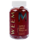 WEEM Apple Cider Vinegar Gummies - Natuurlijke, Veganistische ACV met Folic Acid- Glutenvrij - Vitamine B12 - Premium Detox & Weight Supplement- Helpt spijsvertering voor vrouwen en mannen