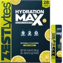 28 Sticks Salty Lemon Sugar Free Electrolyte Hydration Packets, High Sodium Low Calorie Electrolyte Powder Drink Mix, Liquid Daily IV Flavor, 2 Hydration Factors