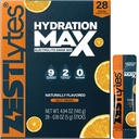 28 Sticks Salty Orange Sugar Free Electrolyte Hydration Packets, High Sodium Low Calorie Electrolyte Powder Drink Mix, Liquid Daily IV Flavor, 2 Hydration Factors