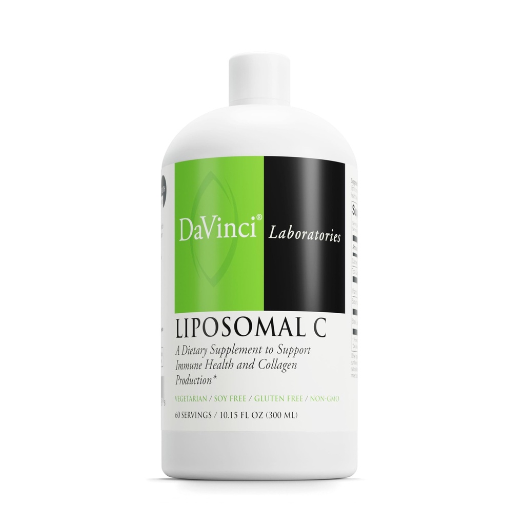 DAVINCI Labs Liposomale C - Collageen Productie, Oxidatieve Stress & Immuun Health Support - Liposomale Delivery System - Glutenvrij, vegetarisch - 10.15 oz (60 porties)