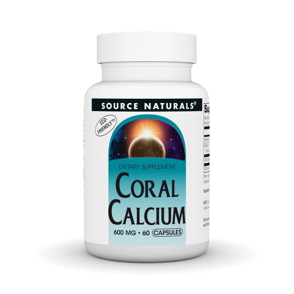 Source Naturals Coral Calcium, Dietary Supplement - 600mg - 60 Capsules