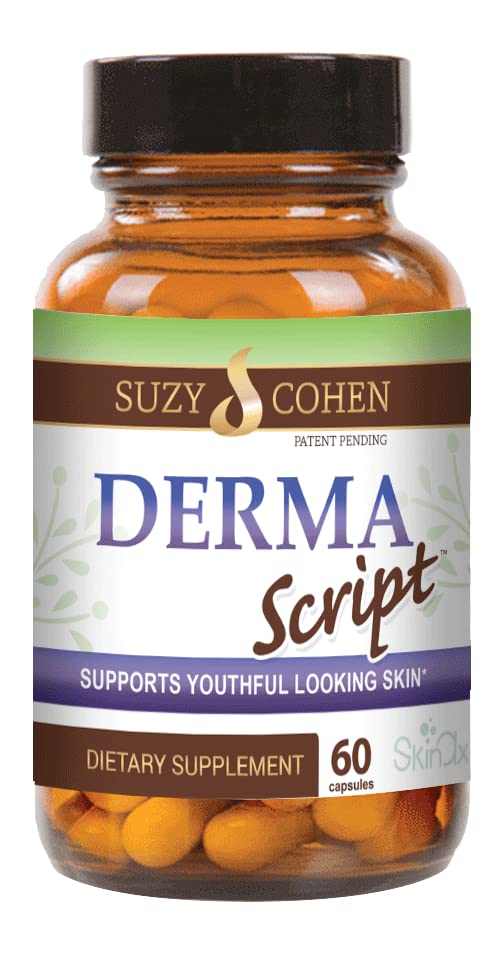 Script Essentials DermaScript Clear Skin Probiotic- Skin Care Routine Supplement - Biotin Face Supplemnt - Fights Acne, Dryness, Irritation and Rashes (60 capsules)