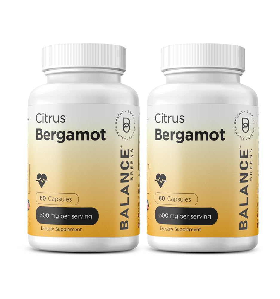 Balancebreens Citrus Bergamot 500mg, 60 Vegan Capsules - Advanced Bergamot Supplement for Metabolism
