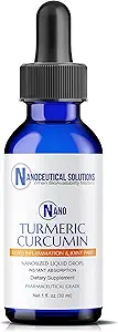 NANO CURCUMINIQUE TURMÉRIQUE Résistant à la biodisponibilité des particules Nano Absorption rapide Résorption organique Vegan Non-GMO Curcuma Longa Repose les articulations, la digestion, le foie et la santé cardiaque Facile à utiliser, 30 ml par bouteille.